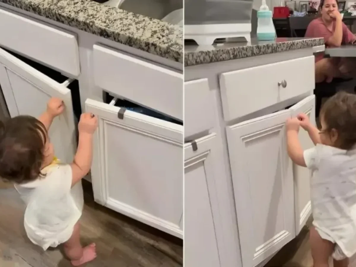 Μωρό vs ντουλάπια: Το baby-proof μπαίνει σε δοκιμασία και γίνεται viral