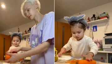 Δίχρονη master chef μαγειρεύει με τη  μαμά της και το ίντερνετ παραληρεί!